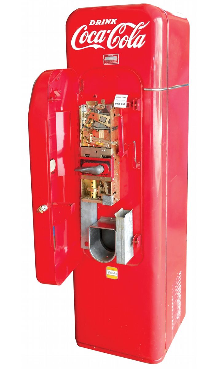 Coca-Cola machine, Vendo 44, 10 Cent, embossed front, c.1950's, vends ...