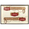 Image 1 : Coca-Cola Western Festoon, Rare 1940's-50's Masonite & rope hinged 3-section display, "Howdy Pardner