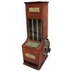Image 1 : Coin-operated peanut machine, Bayle's Salted Peanuts, dispensed 5 Cent boxes of nuts, wood case w/em