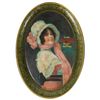 Image 1 : Coca-Cola change tray, Betty, c.1914, Passaic Metal Ware Co. litho on metal, Exc cond, 6"H x 4.5"W.