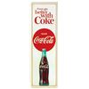 Image 1 : Coca-Cola sign, "things go Better with Coke", self-framed metal, c.1964, Exc+/Near-Mint cond, 54"H x