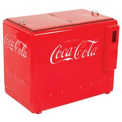 Coca-Cola salesman's sample cooler, 1939 open front, Exc restored cond, no paper "Business Builder" 