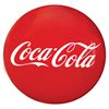 Image 1 : Coca-Cola button sign, enamel on metal, Exc restored cond, 36"Dia.