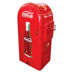 Coca-Cola machine, Jacobs JSC 160, 5 Cent, older exterior restoration w/decals, VG/Exc cond w/minor 