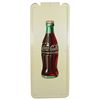 Image 1 : Coca-Cola sign, self-framed metal w/bottle graphic, c.1947, no top button, Near-Mint NOS cond, 40.75