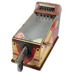 Coin-operated skill game, Challenger, mfgd by A.B.T. Mfg Co.-Chicago, 10 shots for 1 Cent, VG orig c