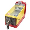 Image 1 : Coin-operated target skill game, 1 Cent, red & yellow, VG cond, no key, 16.5"H x 11"W x 27"L.
