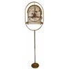 Image 1 : Victorian bird cage on stand, unusual w/rotating wheel, attached feeder, c.1910, Exc cond w/aged pat