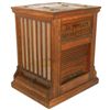 Image 1 : Spool cabinet, J. & P. Coats', oak w/roll up doors & glass windows on sides, c.1910, VG to Exc cond 