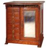 Image 1 : Tailor cabinet, The Brainerd & Armstrong Co., oak w/6 drwrs & door w/beveled mirror, c.1890, Near-Mi