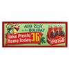 Image 2 : Coca-Cola Santa cutout, colorful litho on cdbd w/easel back, "A Merry Christmas calls for Coke", c.1