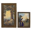 Image 1 : Maxfield Parrish prints (2), The Page or The Knave Watches Violetta Depart & Hilltop, both 1920's pr