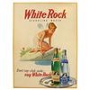 Image 1 : Soda fountain sign, White Rock Sparkling Water, diecut cdbd w/great graphics, Exc NOS cond, 30"H x 2