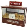Image 1 : Peanut counter display, "The Nut Sell", The James Mfg Co.-Norfolk, VA, oak lift-top w/ruby glass/bra