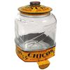 Image 1 : Peanut jar, Chico's Spanish Peanuts counter jar, embossed glass w/litho on metal lid & base, VG cond