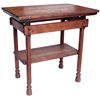 Image 1 : Furniture (2), Mission style oak side table & Victorian oak plate rack, VG cond w/moisture ring on t