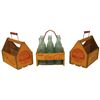 Image 1 : Coca-Cola bottle carriers (3), all are wood, one w/rope handle, all VG cond, 8"H x 8.5"W.