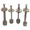 Image 1 : Syrup dispenser pumps (4), early round-top pumps w/Green River, Coca-Cola & Dr. Pepper button insert