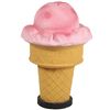 Image 1 : Soda fountain ice cream Safe-T Cup display cone, oversized 2-pc papier-mâché in strawberry, Exc cond