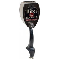 Soda fountain items (3), Hires Root Beer clamp-on style dispenser, stainless steel w/no lid, wall-mo