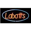 Image 1 : Breweriana neon sign, "Labatts," c.1970's, Exc cond w/minor crazing on back paint, 14.5"H x 23.5"W.
