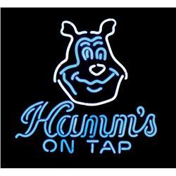 Breweriana neon sign, "Hamm's on tap," c.1970's, Exc cond w/minor signs of use, 22.5"H x 22"W.