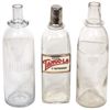 Image 1 : Soda fountain syrup bottles (3), Tango-La, label under glass, square w/metal lid, 1 w/"Vanilla" etch