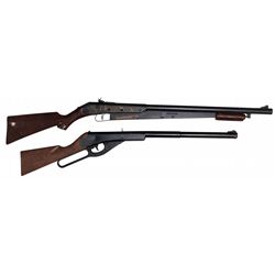 BB guns (2), Daisy Model 105B & Daisy No. 25 w/hunter & mallard design, Fair-Good wkg cond w/barrel 