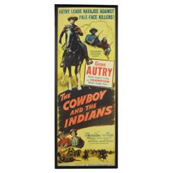 Gene Autry & Rex Allen movie posters, The Cowboy and the Indians, Autry Leads Navajos Against Pale-F