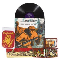 Davy Crockett items (6), (2) Walt Disney billfolds, billfold from Citizens Federal Savings-Marysvill