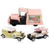 Image 1 : Toy ice cream vendor trucks (3), Rare Bandai tin friction ice cream sedan, c.1929, Exc/NM cond, 7.25