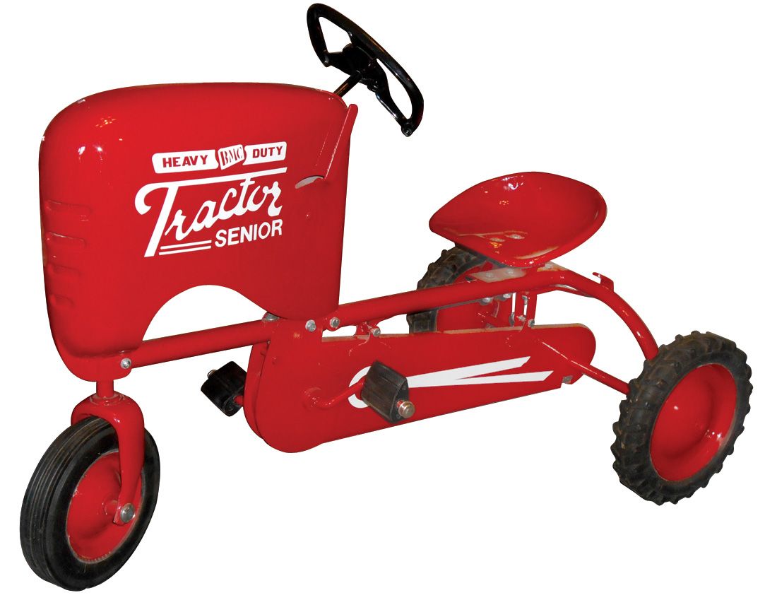 Pedal tractor, BMC Heavy Duty Senior, steel w/red paint, Exc restored