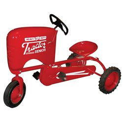 Pedal tractor, BMC Heavy Duty Senior, steel w/red paint, Exc restored cond, 26"H x 41"L.