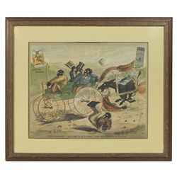 Black Americana American Tobacco Co. print, "(Bro. Gardner)-Da Seems To Be a Pow'ful Sight Ob'Lectri