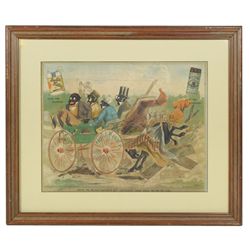 Black Americana American Tobacco Co. print, "Skuse Me Mistah Gardner But 'Lectricity Doan 'Gree Wi M