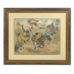 Black Americana American Tobacco Co. print, "For De Lawd! Dis Mus Be What Dat Nigger Ment When He Sa