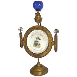 Cigar lighter, "Smoke & Chew Honest Long Cut", mfgd by W. Duke, Sons & Co.-Durham, NC & NY, hammered