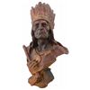 Image 1 : Cigar Store Indian bust w/hatchet, painted chalkware, c.1900, Exc cond, 21.5"H.