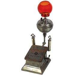 Cigar cutter & lighter, Eisenlohr's Cinco 5 Cent Cigars-Philadelphia, mfgd by The Brunhoff Co.-Chica