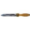 Image 2 : WW2 diver's knife, 7"L serrated blade w/maple handle, threads into solid brass case marked Desco, le
