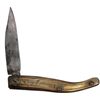 Image 1 : Pre-Civil War knife, very early folding knife in metal & bone, VG+ cond w/blade wear consistent w/ag