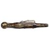Image 3 : Firearm, miquelet flintlock pistol, heavily engraved c.1820, VG cond w/split in handle, total 8"L.