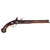 Image 1 : Firearm, miquelet flintlock pistol, engraved throughout, Good+ cond w/split in handle 20.5"L.