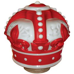 Petroliana, gasoline globe, Standard Oil crown, orig red paint, VG cond, 16"H.