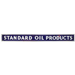 Petroliana, Standard Oil Products embossed metal sign, Exc+ cond, 12"H x 10'W.