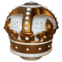 Petroliana, gasoline globe, Standard Oil crown, orig gold paint, VG cond, 16"H.