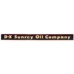 Petroliana, D-X Sunray Oil Company porcelain sign, VG cond w/edge chips & loss on one letter, 12"H x