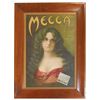 Image 1 : Tobacciana, Mecca Cigarettes sign, 10 for 5 Cents, shows pretty Victorian girl, VG cond w/restored b