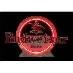 Breweriana neon sign, Anheuser-Busch Budweiser, mfgd by The Ohio Advertising Display Co.-Cinc., meta