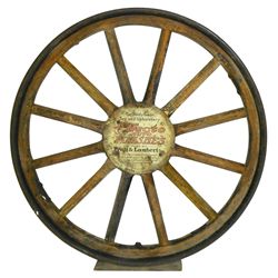 Petroliana sign, Pratt & Lambert Effecto Auto Finishes, wood & metal 2-sided sign w/painted spokes s